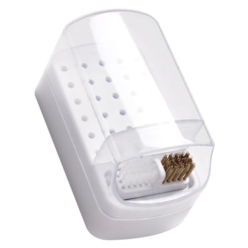 DECORNIJIA Nagelbohrer Aufbewahrungsbox Fächer Nagelfräser Bits Organizer Klar Langlebig für Maniküre Pediküre Profi und Heimgebrauch Nagelbohrer Aufbewahrungssystem von DECORNIJIA
