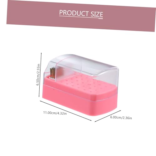 DECORNIJIA Nagelbohrer Aufbewahrungsbox Transparent Hygienisch Langlebig mit Reinigung für Maniküre Bits Nagelfräser Fräser Salon Zuhause Organizer von DECORNIJIA