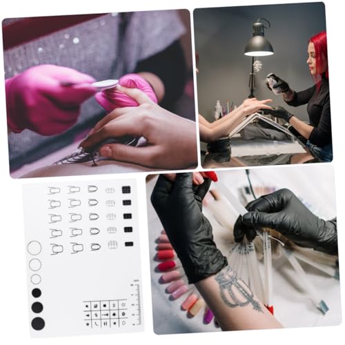 DECORNIJIA Nagelkunst Silikon Matte Maniküre Stempelunterlage Nail Sticker Guide Flexible Bastelmatte mit für Nail Art Design und Übungsunterlage Leicht zu Reinigen für Zuhause und Salon von DECORNIJIA