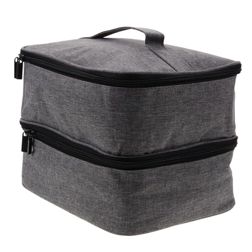 DECORNIJIA Nagellack-Organizer Tragbares Nagellacketui Mit Doppellagiger Tasche Reise-nageltasche Mit Reißverschluss Für Ätherische Ölflaschen von DECORNIJIA