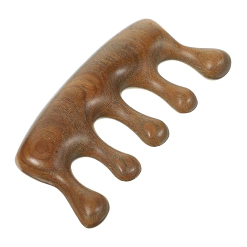 DECORNIJIA Natürlicher Sandelholz Massagekamm für Damen mit Breiten Zähnen Glatter Oberfläche Ergonomischem Griff zur Kopfmassage Stressreduktion und Schnellem Entwirren Aller Haartypen von DECORNIJIA