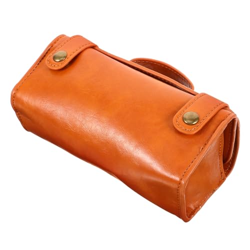 DECORNIJIA PU Leder Rasierer Tasche mit Großem Fassungsvermögen Multifunktional und Tragbar Herren Rasierer Reiseetui Organizer für Rasierutensilien und Toilettenartikel Stilvoll und Robust von DECORNIJIA