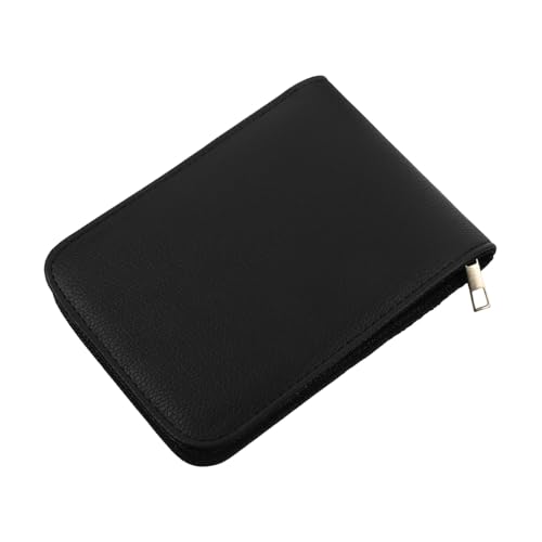 DECORNIJIA PU Leder Stiftebox für Füllfederhalter Kratzfester Federmäppchen mit Sicherem Deckel Eleganter Schreibwaren Organizer für Büro Schule Geschenkverpackung Schwarz von DECORNIJIA