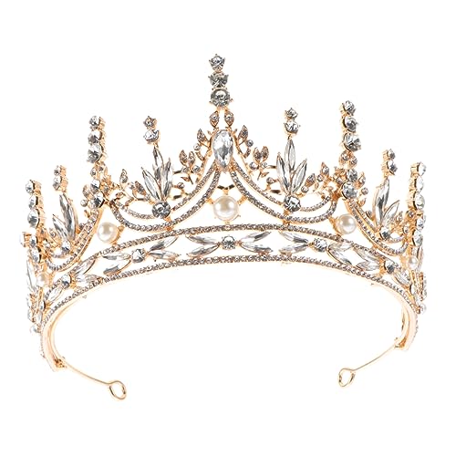 DECORNIJIA Pearl Tiara Haarschmuck Braut Krone mit Funkelnden Strasssteinen Langlebig und Leicht Komfortabel zu Tragen Geeignet für Hochzeit Party Fotoshootings und Festliche Anlässe DECORNIJIA Pearl Tiara Haarschmuck Braut Krone mit Funkelnden Strasssteinen Langlebig und Leicht Komfortabel zu Tragen Geeignet für Hochzeit Party Fotoshootings und Festliche Anlässe von DECORNIJIA