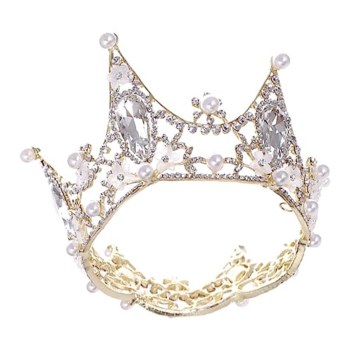 DECORNIJIA Perlen blumen Stirnband Hochzeit Stirnband Kopfschmuck für die Braut Prinzessin Tiara-Kronen Krone im barocken Stil zarte Strasskrone Hochzeit Tiara Brautkopfbewegungen Legierung DECORNIJIA Perlen blumen Stirnband Hochzeit Stirnband Kopfschmuck für die Braut Prinzessin Tiara-Kronen Krone im barocken Stil zarte Strasskrone Hochzeit Tiara Brautkopfbewegungen Legierung von DECORNIJIA