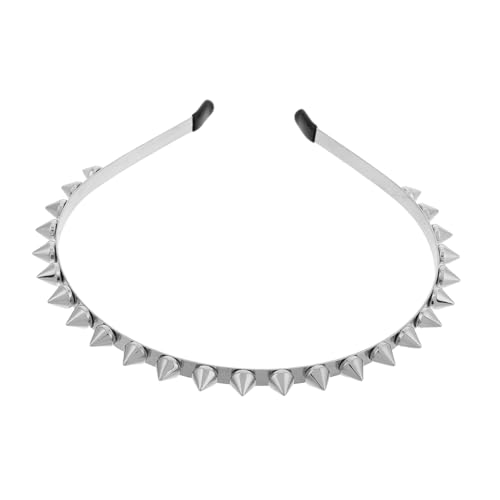 DECORNIJIA Punk Rivet Stirnband mit Spitzen Nieten Damen Rock Haarreif Gothic Stil für Party Konzert Alltag Bequem Sitzend Modisches Accessoire von DECORNIJIA