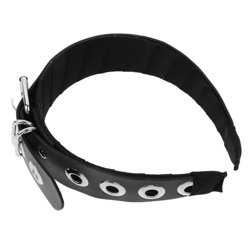 DECORNIJIA Stirnband Aus Pu-leder Im Punk-stil Subkultur-haarschmuck Mit Robusten Metallteilen Schwarzes Stirnband Für Mädchen Und Erwachsene Accessoire Für Rocker Und Subkultur-liebhaber von DECORNIJIA