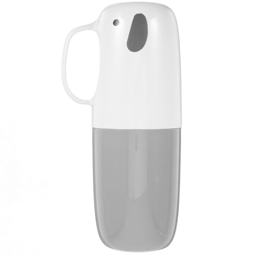 DECORNIJIA Reise Zahnbürstenhalter Becher mit Griff Tragbar Vielseitig Nutzbar als Mundspülbecher Zahnbürsten Organizer für Camping Schule Geschäftsreise Weiß von DECORNIJIA