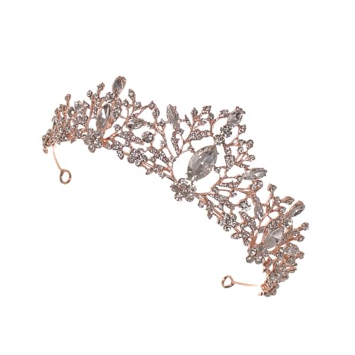 DECORNIJIA Retro Kristallkrone Bridal Tiara Haarschmuck Hochzeit Damen und Mädchen Schmuckaccessoire Gold für Besondere Anlässe Wie Hochzeiten Geburtstage und Partys von DECORNIJIA