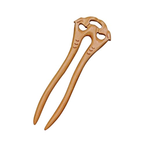 DECORNIJIA Retro U förmige Haarnadel aus Holz Eleganter Haarhalter Pin für Damen und Mädchen Polierte Oberfläche Vielseitiges Haarschmuck accessoire für Dutt Hochzeit und Alltag von DECORNIJIA