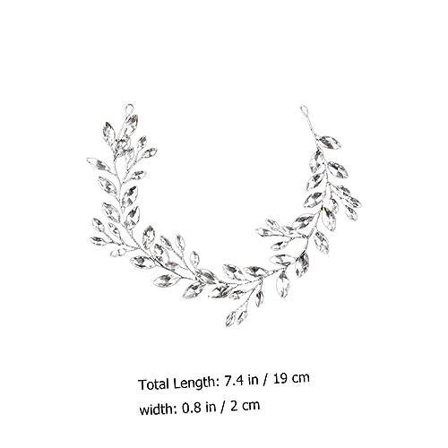 DECORNIJIA Rhinestone Braut Haarband Silber Leichtes Langlebiges Haarschmuck für Damen Hochzeits Accessoire Geeignet für Braut Abschlussball Party und Festliche Anlässe von DECORNIJIA
