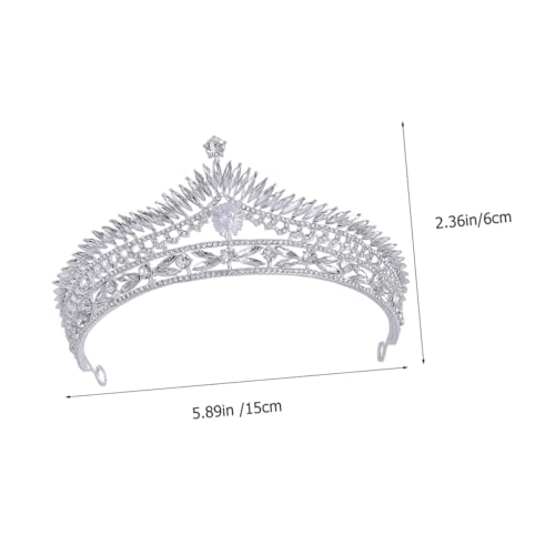 DECORNIJIA Rhinestone Brautkrone aus Eleganter Haarschmuck für Damen Silberne Geburtstags und Party Accessoires Funkelndes Diadem für Hochzeit Bankett und Festliche Anlässe von DECORNIJIA