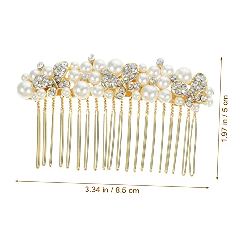 DECORNIJIA Rhinestone Haarkamm Brautschmuck aus Legierung Funkelndes Hochzeit Haaraccessoire für Braut und Brautjungfer Eleganter Haarschmuck für Festliche Anlässe Komfortabel Ganztägig von DECORNIJIA