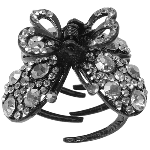 DECORNIJIA Schmetterling Haarklammer Mittelgroß Vintage Haarspange mit Strass Damen Haarclip für Hochzeit Party Alltag Stabile Haarklammer in Eleganter Haarschmuck für Verschiedene Frisuren von DECORNIJIA