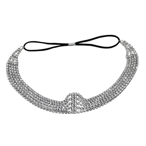 DECORNIJIA Silbernes Haarband mit Mehrschichtiger Strass Kopfkette Elastischer Damen Haarschmuck für Festivals Partys und Besondere Anlässe Leicht und Rostfrei Modisches Accessoire für DECORNIJIA Silbernes Haarband mit Mehrschichtiger Strass Kopfkette Elastischer Damen Haarschmuck für Festivals Partys und Besondere Anlässe Leicht und Rostfrei Modisches Accessoire für von DECORNIJIA