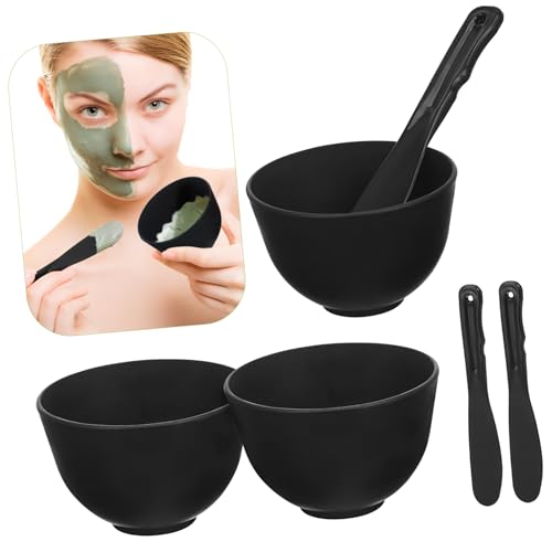 DECORNIJIA Silikon Gesichtsmaske Rührschüssel mit Spatel Wiederverwendbar Flexibel für DIY Masken Beauty Salon Hautpflege Zubehör Vielseitig Einsetzbar Wiederverwendbar von DECORNIJIA