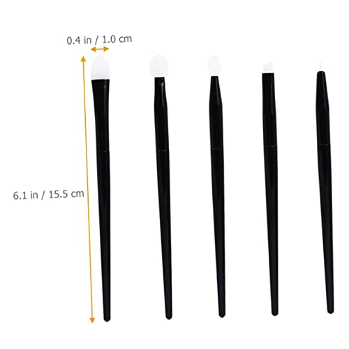 DECORNIJIA Silikon Make Up Pinsel Teilig Langlebige Verschleißfeste Eyeliner Lippen Augenbrauen und Lidschattenapplikatoren Kompakt und Praktisch für Profi und Reisemake Up von DECORNIJIA