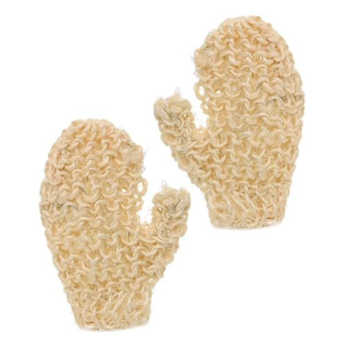 DECORNIJIA Sisal Peelinghandschuhe Duschhandschuh Natürliches Material Tiefenwirksam Sanftes Körperpeeling Passend für Damen und Herren Spa Bad Dusche Sauna Massage von DECORNIJIA