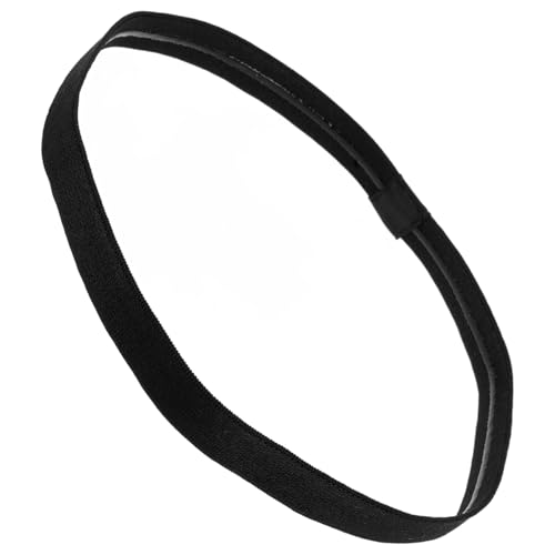 DECORNIJIA Sportliches Stirnband Damen Elastisch Schweißabsorbierend Atmungsaktiv Rutschfest Dünnes Dehnbares Kopfband für Yoga Fitness Laufen Workout Schwarzes Elastisches Haarband von DECORNIJIA