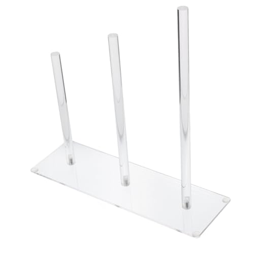 DECORNIJIA Stöckiger Acryl Haargummi Organizer Transparenter Haarband Halter Platzsparend Vielseitig für Scrunchies Haarbänder Haarschmuck für Damen und Teenager von DECORNIJIA