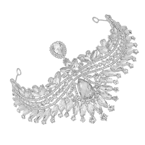 DECORNIJIA Strasskrone Für Damen Hochzeit Braut-tiara Mit Strass-verzierung Hochzeitskronen-stirnband Funkelndes Stirnband Für Partys Und Anlässe von DECORNIJIA