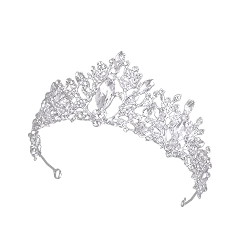 DECORNIJIA Tiara Für Mädchen Hochzeitskrone Braut-requisite Glänzende Kopfbedeckung Party Fotoshootings Bankette Leicht Tragbar Detailreiches Design von DECORNIJIA
