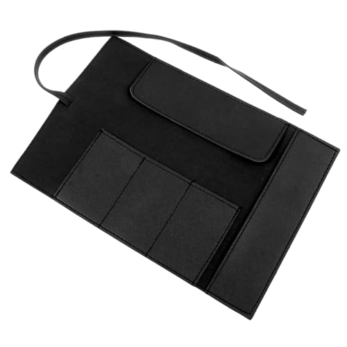 DECORNIJIA Tragbare Federmappe PU Material Große Kapazität Stiftehalter Organizer für Schule Büro Schwarz von DECORNIJIA