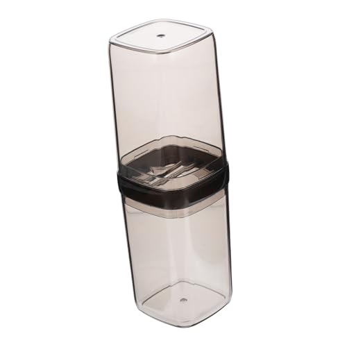 DECORNIJIA Tragbarer Zahnbürstenhalter mit Zahnputzbecher Kompakte Aufbewahrungsbox aus Robustem Hygienischer Organizer für Zahnbürste und Zahnpasta für Reisen und Outdoor Einsatz Graues von DECORNIJIA