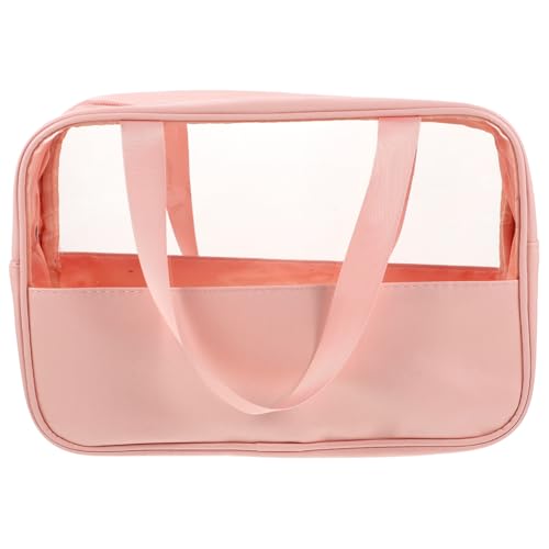 DECORNIJIA Transparente Große Reise Kosmetiktasche Leicht Langlebig Klarer Makeup Organizer mit Viel Stauraum für Kosmetik und Pinsel für Damen Unterwegs von DECORNIJIA
