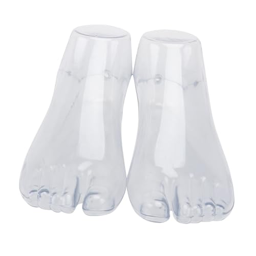 DECORNIJIA Transparente Schuhmodelle für Damen Kunststoff Fußformen zur Schuh und Sockendarstellung Flexible Schuhstütze für Stilvolle Schuhpräsentation und Formbewahrung von DECORNIJIA
