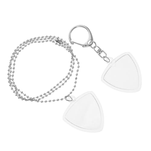 DECORNIJIA Transparenter Gitarren-plektren-Organizer mit Schlüsselanhänger und Anhänger Robuste Aufbewahrungsbox Tragbar für Akustik Praktisches Zubehör für Musiker von DECORNIJIA