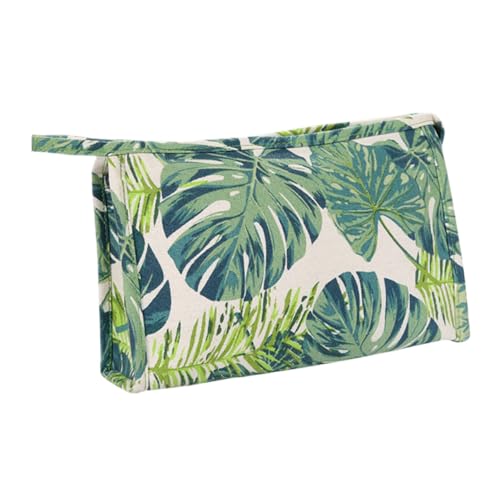 DECORNIJIA Tropischem Monstera Canvas Make Up für Kosmetik und Toilettenartikel Multifunktionale Organizer für Damen von DECORNIJIA