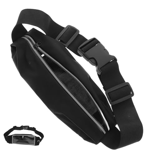 DECORNIJIA Verstellbare Atmungsaktive Hüfttasche für Damen und Herren Elastischer Laufgürtel mit Touchscreen Fenster Schweißresistent und Leicht für Outdoor Wandern Radfahren und Joggen von DECORNIJIA
