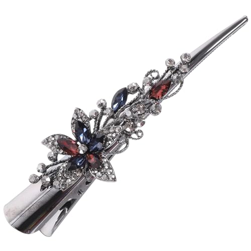 DECORNIJIA Vintage Großer Metall haarklammer mit Funkelnden Strasssteinen Langlebige Haarklammer für Dickes und Langes Haar Modischer Haarschmuck für Frauen und Mädchen von DECORNIJIA