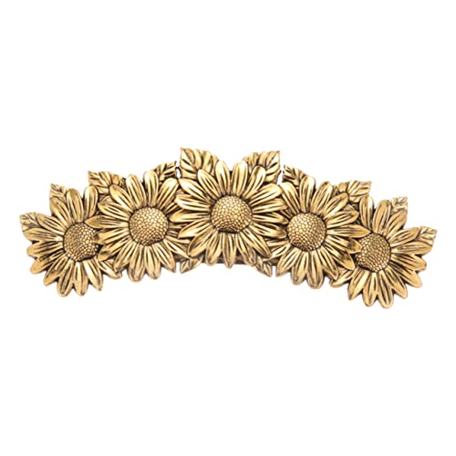 DECORNIJIA Vintage Haarklammer Sonnenblume aus Legierung mit Federclip Temperamentvoller Haarschmuck für Frauen Geeignet für Dickes und Dünnes Haar Haarklammer für Alltag und Party von DECORNIJIA