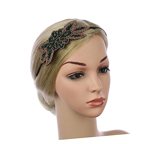 DECORNIJIA party perlen haar Haarband Hochzeitshaarschmuck für Bräute Grün hair accessories for wedding hair accessories haarreifen damen Perlen-Party-Kopfschmuck Party-Haarreifen Green von DECORNIJIA
