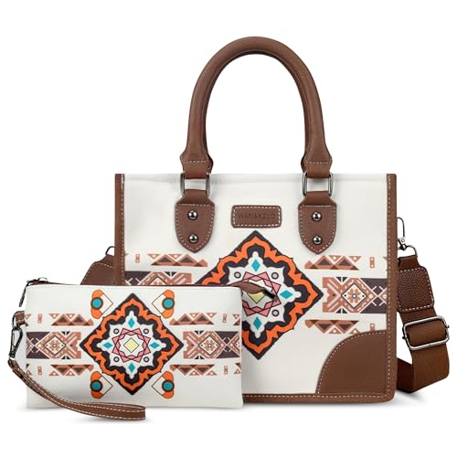 DEEVORCA Damen Handtasche Elegante Umhängetasche Top Griff Abnehmbar Schulterriemen Zip Verschluss Tragetasche Arbeit Reise Einkauf Handtasche für Damen Segeltuch Beige B von DEEVORCA