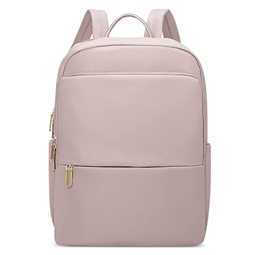 DEEVORCA Damen Mode Rucksack 14 Zoll Laptop mit Laptopfach Lässig Arbeit Cityrucksack Reisen Multifunktionaler Anti-Diebstahl Daypacks Mehrere Taschen Nylon Einkaufen Handtaschen Rosa von DEEVORCA