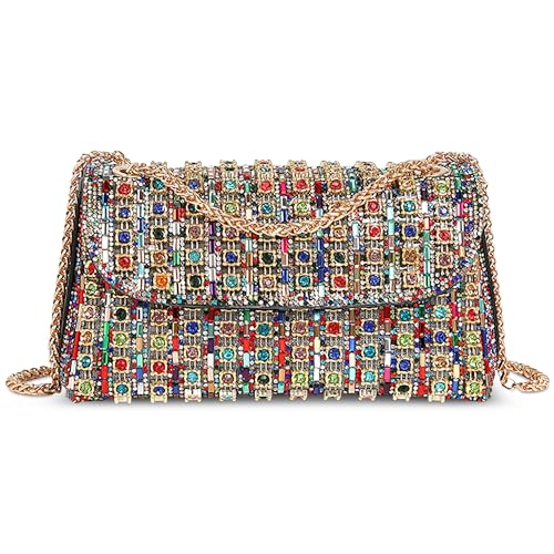 DEEVORCA Damen Umhängetasche Bußgeld Schultertasche Damen Kette Umhängetasche Flip Cover Design Verabredungen Messenger Tasche Damen Kuriertasche Crossbody Tasche Wasserdicht PU Leder Mehrfarbig von DEEVORCA