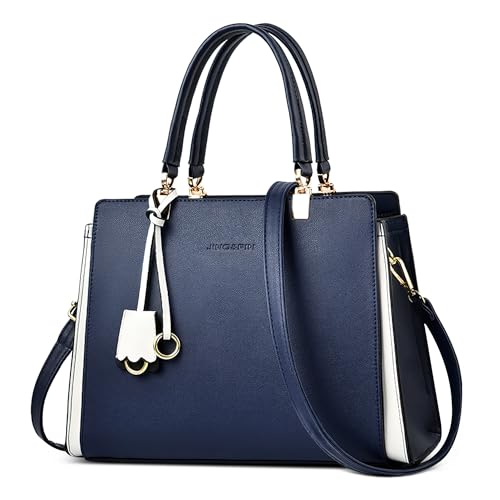 DEEVORCA Elegant Damen Henkeltasche Mode Leicht Schultertasche mit Griff Grosse Kapazität Tasche Tote Bag für Shopper Reise Täglich Urlaub Business Arbeiten PU Leder Damen Handtaschen Kleber von DEEVORCA
