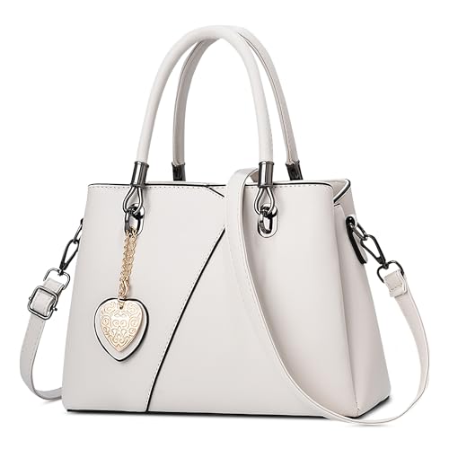 DEEVORCA Mode Damen Handtasche Elegant Umhängetasche Lässig Mittel Pu Leder Wasserdicht Messenger Umhängetaschen Dating Arbeiten Party Reisen Geschäft Henkeltaschen Liebe Anhänger Weiß A DEEVORCA Mode Damen Handtasche Elegant Umhängetasche Lässig Mittel Pu Leder Wasserdicht Messenger Umhängetaschen Dating Arbeiten Party Reisen Geschäft Henkeltaschen Liebe Anhänger Weiß A von DEEVORCA