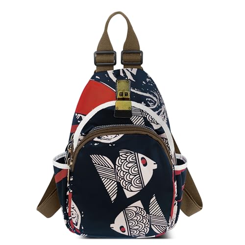 DEEVORCA Damen Rucksack Modern – Wasserdichtes Oxford-Gewebe, Anti-Diebstahl-Design, Viele Fächer, Verstellbare Schultergurte – Ideal Für Dates, Reisen & Pendeln (Marineblau) von DEEVORCA
