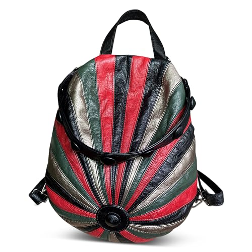 DEEVORCA Rucksäcke für Damen Exquisit Frauen Rucksack Multi Pocket Anti Diebstahl Rucksack Arbeit Rucksack Reise Urlaub Tagesrucksack Schulrucksack Wasserdichtes PU Leder Grün von DEEVORCA