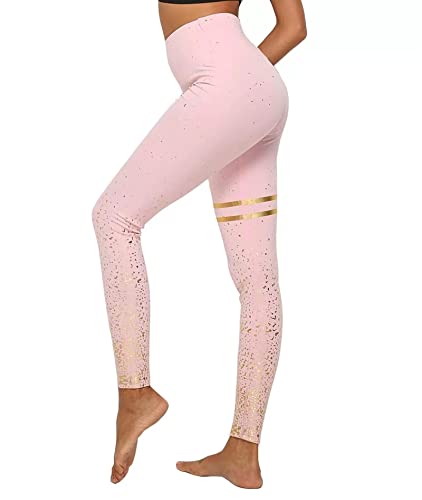 DEEWISH Hosen Damen, Frauen Leggings Hose Yogahose Sport-Leggings Jogginghose | Sport Fitness Workout Leggins | Stretch Yoga Hosen Pants | Sporthose, Rosa, M von DEEWISH