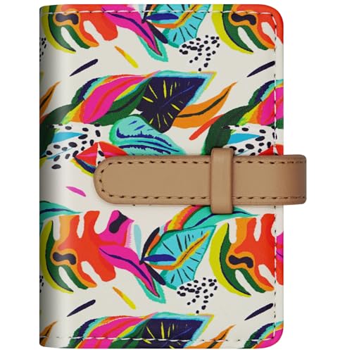 DEEZOMO Kreditkartenetui aus PU-Leder mit 26 Kartenfächern, Buch-Stil, Größe 10,7 x 7,6 x 1,8 cm, silber von DEEZOMO