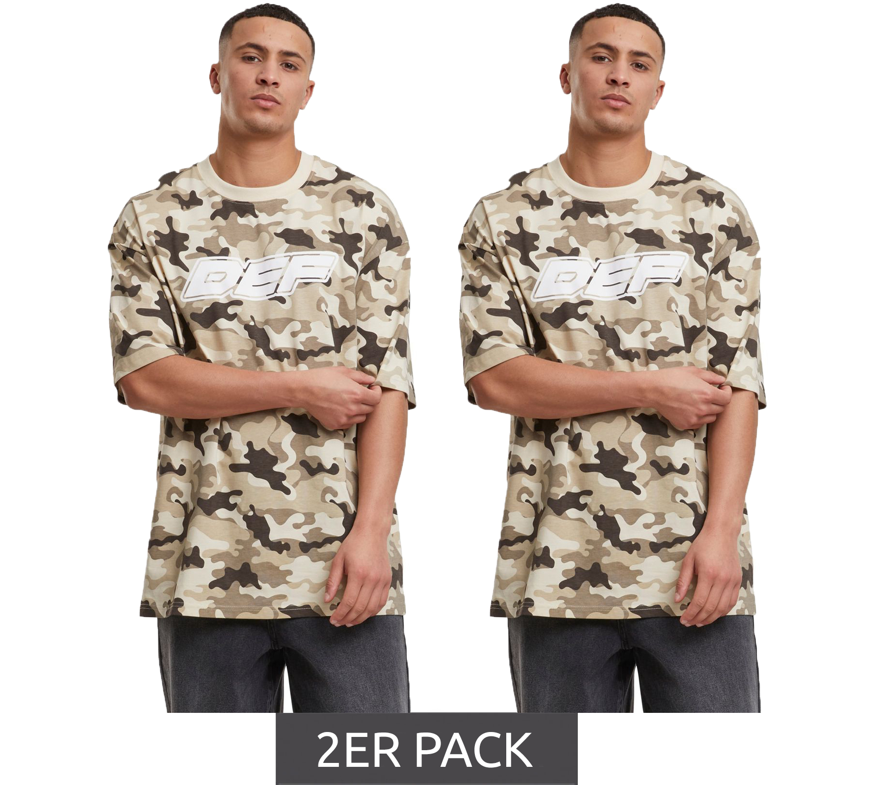 2er Sparpack DEF MERCH Souvenir T-Shirts Camouflage von DEF MERCH