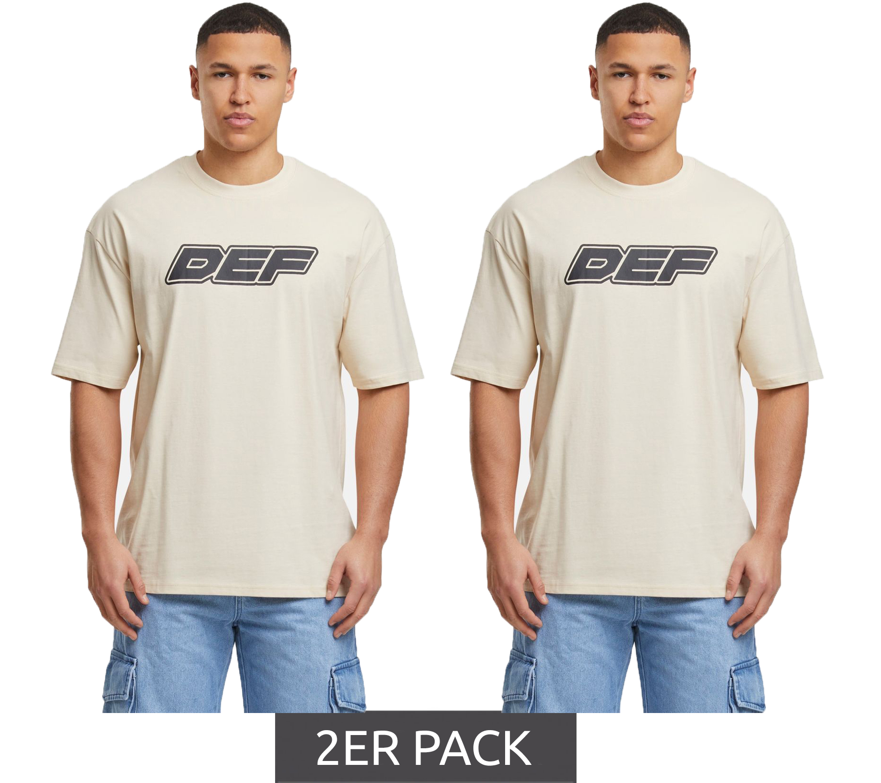 2er Sparpack DEF MERCH Souvenir T-Shirts whitecap grau von DEF MERCH