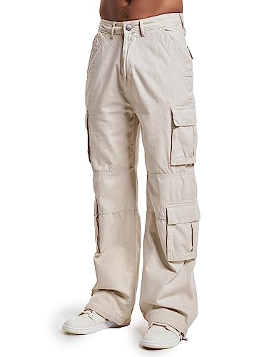 DEF Hosen Herren Cargohosen Beige W 31 von DEF