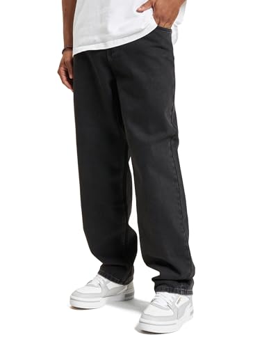 DEF Jeans Herren Loose Fit Jeans Schwarz 33 von DEF