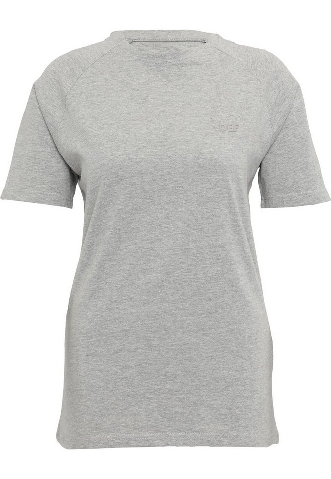 DEF Kurzarmshirt DEF Damen DEF Kai T-Shirt Grey Melange (1-tlg) von DEF